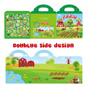 washable reusable static clear sticker book as gifts for kids