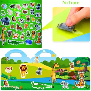 Self Adhesive Removable Silicone Stickers Educational Learning Toys for Kid