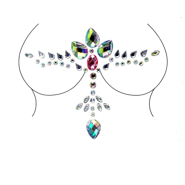 Fast delivery Diamond Nipple Pasties - Sexy Girl Nipple cover Breast Rhinestones Sticker for Halloween Party Decoration – Youlian