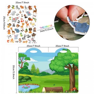 Creative Learning Toys Waterproof Reusable TPU Sticker Book