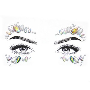 Manufacturer Supply Anti-raditation bling Dancing Face Eye Jewel Sticker