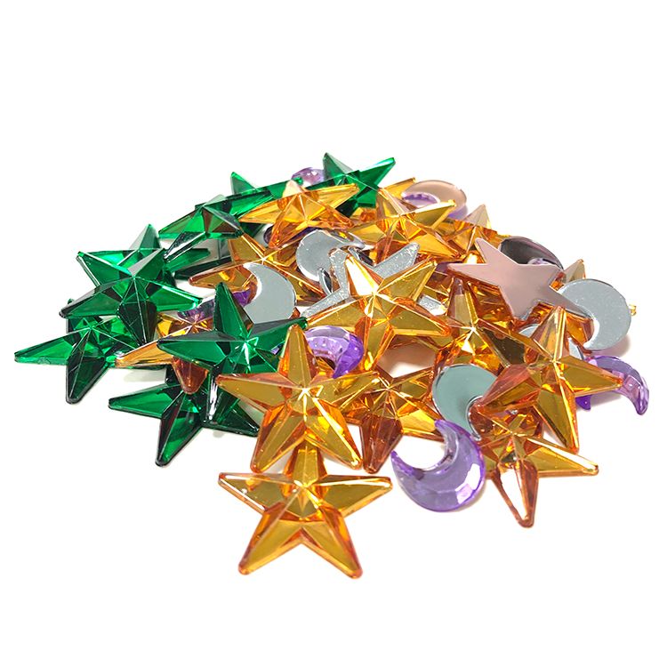 Reasonable price Nipple Pasties - Moon and star shape design crystal flatback rhinestone template for decoration – Youlian
