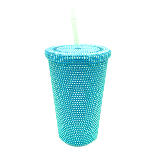 custom logo tumbler tea water rhinestone cup for promotion gift