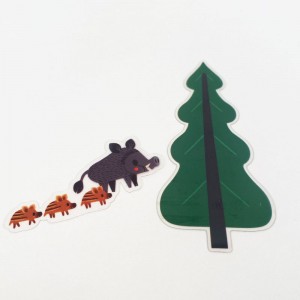 Die cut self adhesive friendly removable washable TPE sticker