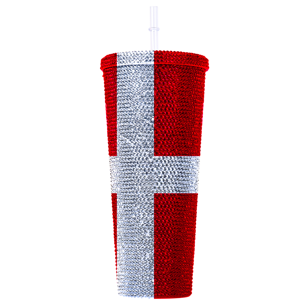 Personlized Products Cute Face Stickers - Creative Portable Bling Bling Double Wall Custom Logo Reusable Straw Cup For Girls – Youlian