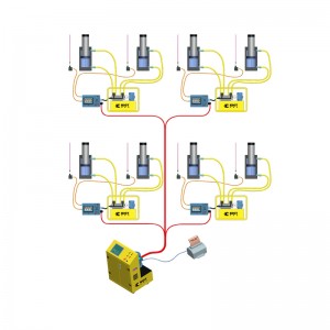 Hydraulic weighing synchronous lifting system