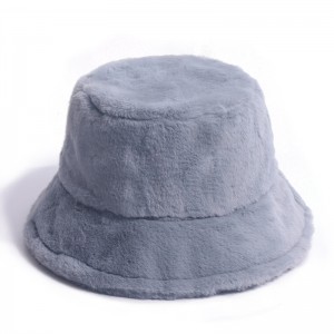 Karštas išpardavimas Individualizuotos šiltos imitacijos triušio plaukų kibiro kepurė