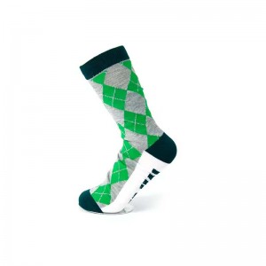 OEM Custom Men's Argyle Style jacquard cotton Sports eu Socks