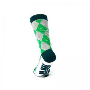 OEM Custom lalaki Argyle Style jacquard katun Olahraga bal kaos kaki