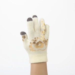 Winter Warm Women Bicycle Gloves Acrylic with Touch Screen Effect