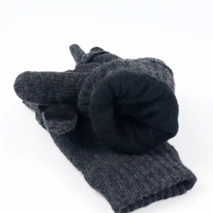half finger fleece lining gloves with finger cap