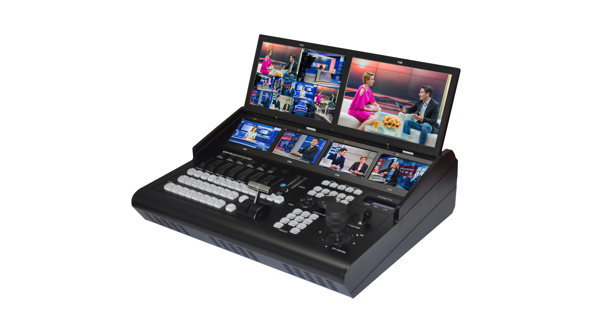 Buy SDI switcher Exporters –  KD-BC-4H Hot-selling Live Recording, Broadcasting and Push Streaming All-in-one Virtual Studio Green Screen Keying System  – Kind Network detail pictures