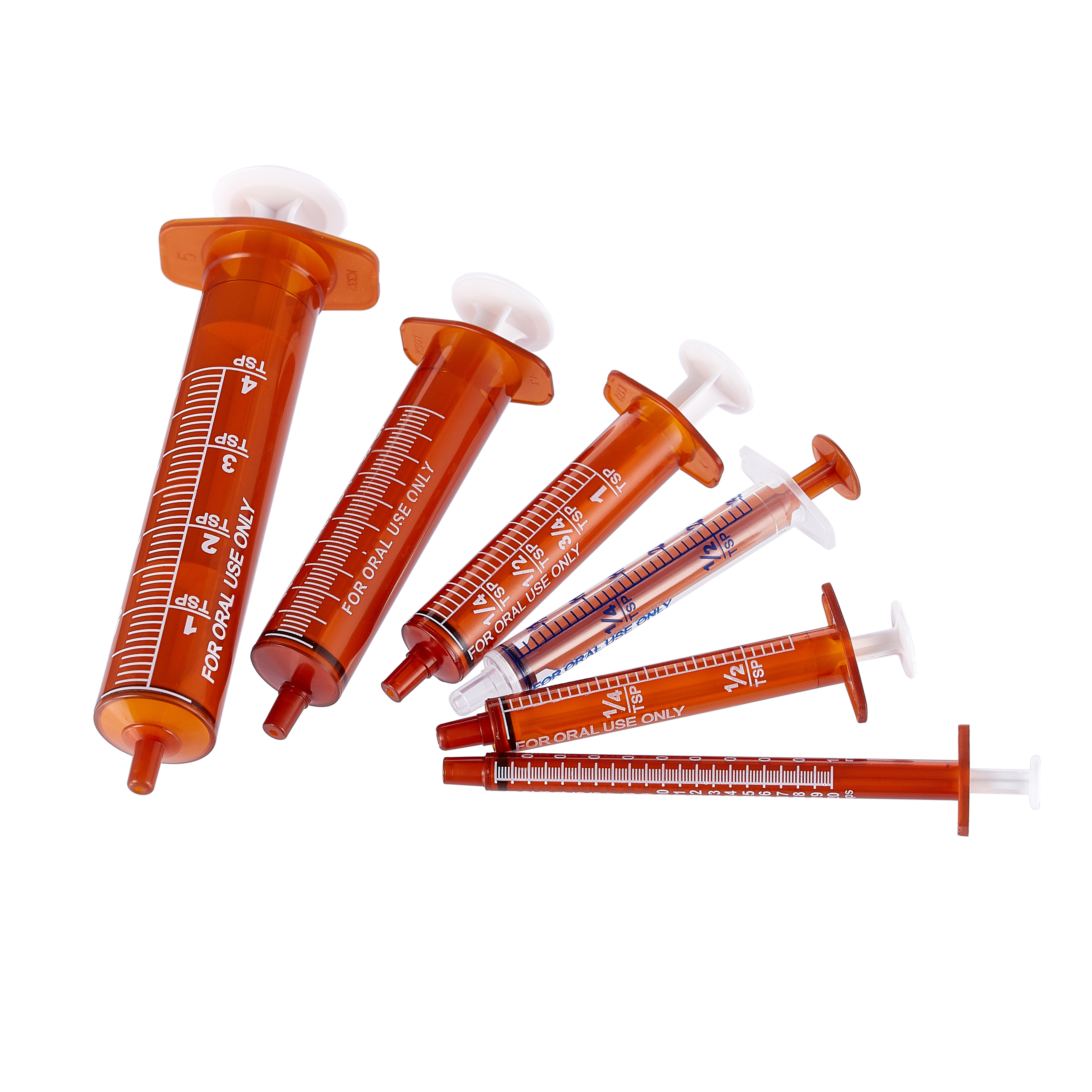 Μίας χρήσης Amber Oral Dispenser with Cap 1ml 3ml 5ml 10ml 20ml Syringes OEM for Customized