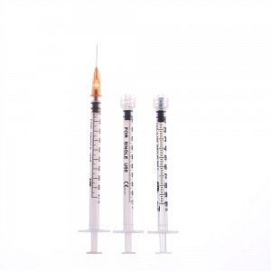 1ml disposable sterile spuiten Luer Lock luer slip mei / sûnder needle
