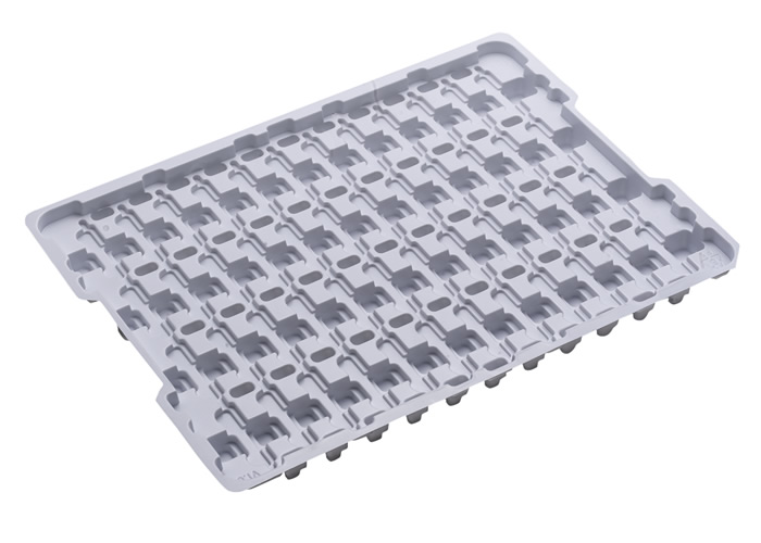 White plastic tray for electronics