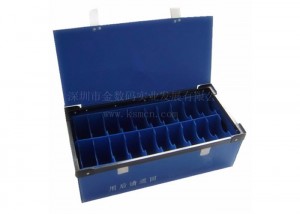 blue cover  PP Sheet Container with knife cards