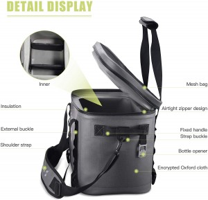 Insulated Cooler Leakproof Soft Cooler Bag Men Women to Picnic, Hiking, Fishing, Camping