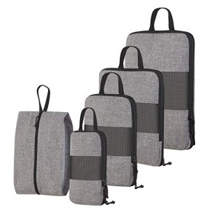 5-Piece Travel Suitcase Storage Bag Compression Bag Cube Shoe Bag
