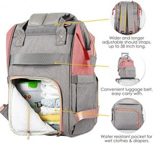 Diaper Bag Backpack, Maternity Baby Bag, Waterproof and Stylish Diaper with Large Capacity