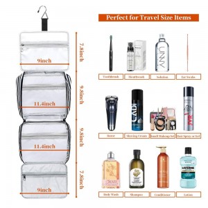 Hanging Travel Toiletry Bag Cosmetic Storage Bag Foldable Travel Bag Storage Bag