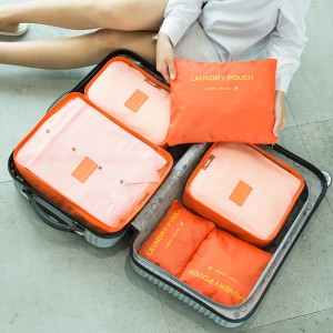 6-Piece Foldable Luggage Organizer Set Packaging Cube Clothing Storage Travel Bag