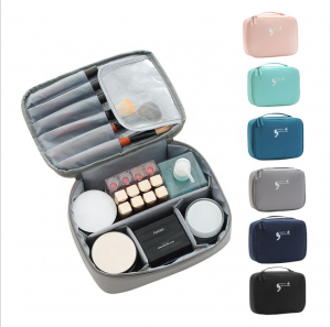 Travel Makeup Bag Large Cosmetic Bag Make up Organizer for Women  Storage Bag with Adjustable Dividers