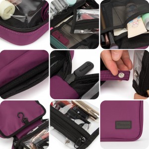 Fashion waterproof unisex cosmetics hanging toiletries travel suit bag storage bag