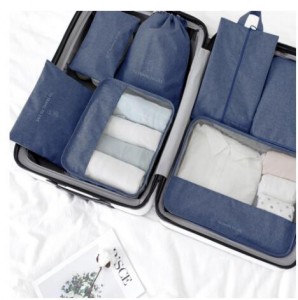 Multi-piece travel storage bag waterproof packaging cube luggage storage bag portable clothing organizer