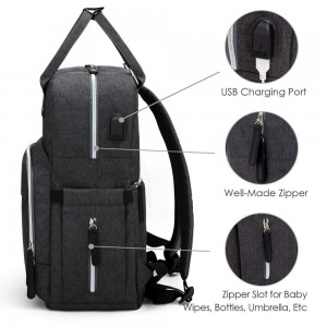 Hot Selling Multifunction Portable Polyester Waterproof Baby Diaper Cup Holder Stroller Organizer Bag