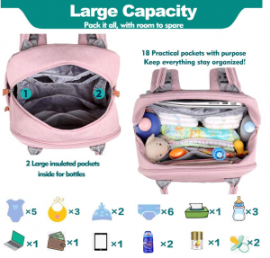 Outdoor Diaper Bag Backpack Baby Nappy Changing Bags