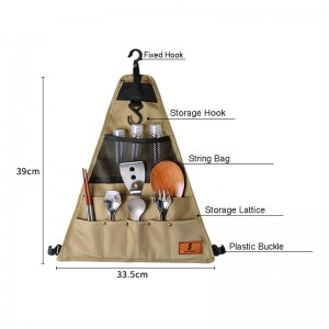 Hot Sale Multifunctional Hanging Camping Storage Portable Cutlery Bag