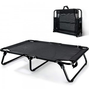 With Steel Frame Play And Rest Bed Protable Foldable Raised Pet Cot