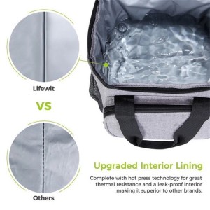 Large Capacity Soft Cooler Tote Insulated Lunch Bag