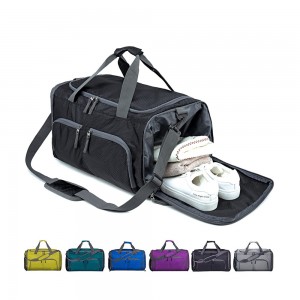 Sports Gym Bag Waterproof Duffle Bag Pocket Shoes Compartment for Men and Women