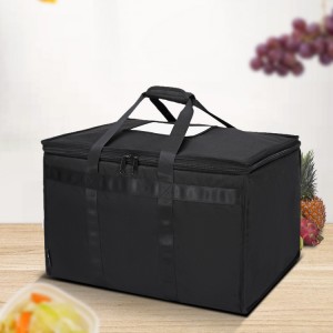 nsulated Delivery Bag for Food with Cup Holders for Uber Eats Black Grocery Bag