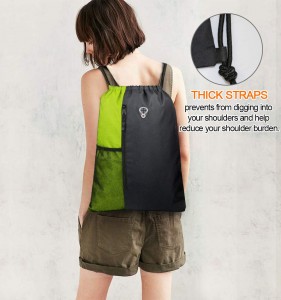 Waterproof Drawstring Backpack Sport Gym Bag Lightweight Sackpack Beach Bag