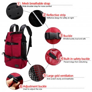 New Design  Travel Pet Dog Bag Carrier Backpack With Breathable Dog Outcrop Bags