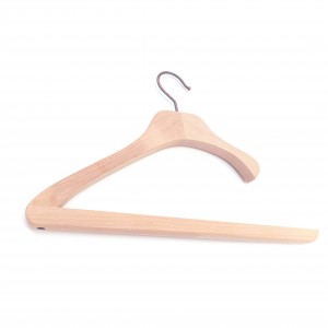 Customized luxury beech wooden Clothes Hanger with bar