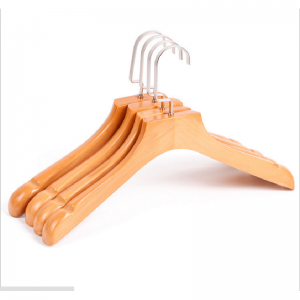 Luxury Wooden Coat Shirt Garment Hanger With Wide Shoulder