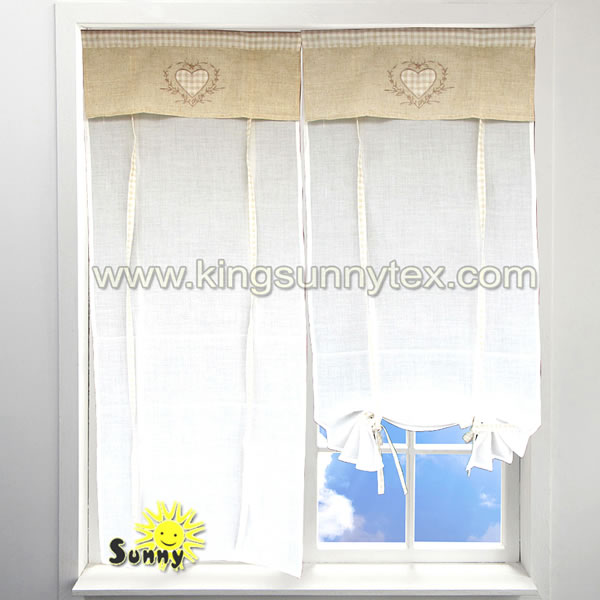 Wholesale Bedroom Curtain With Valance - European Style Curtains With Fancy Designs For Kitchen Living Room – Kingsun