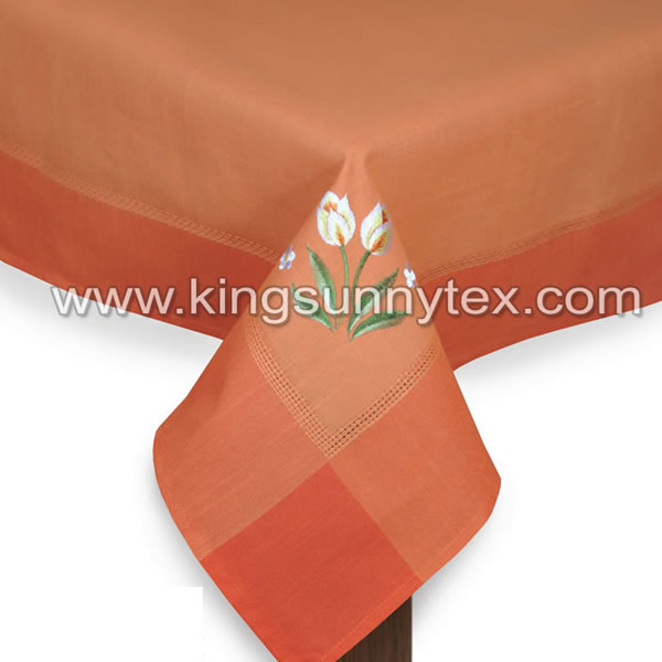 Orange Tulip Table Cloth For Outdoor Goods
