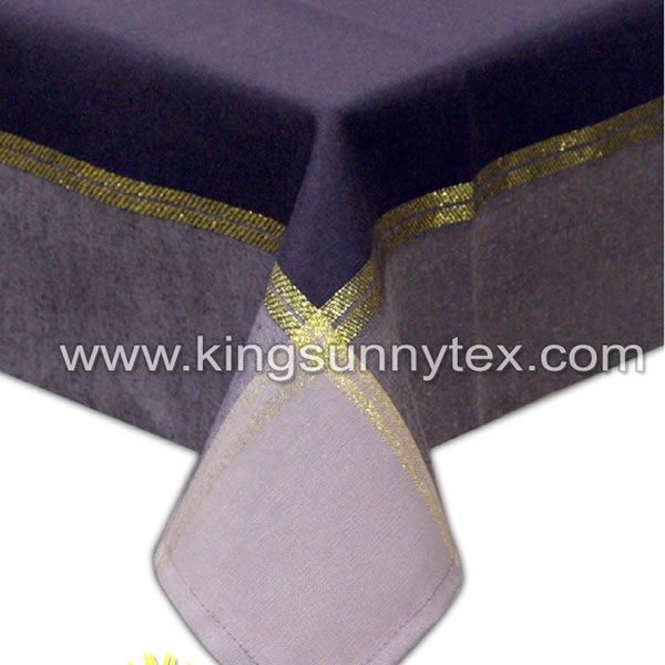 Violet Fabric Gold Lurex Thread Fabric For Christmas