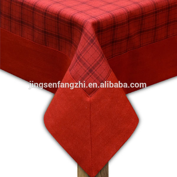 Square Check Table Cloth With Wide Border