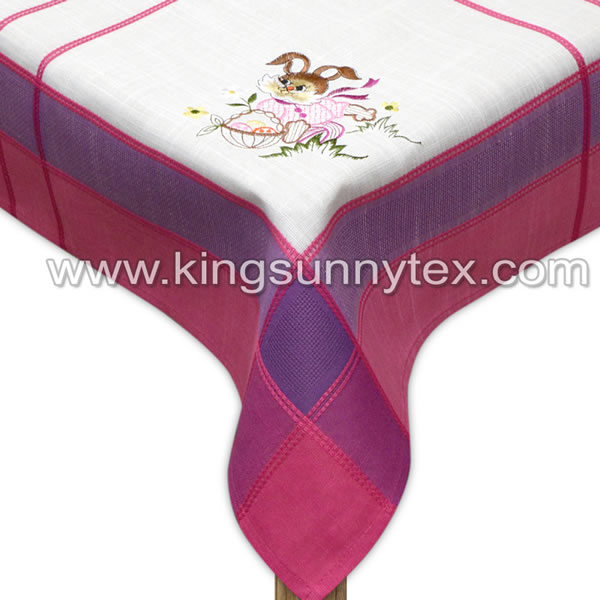 China OEM Silicone Table Runners - Colored Tablecloth With Rabbit Pattern – Kingsun