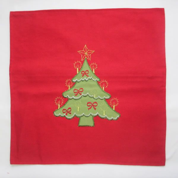 Best quality Car Seat Cushion Pillow - Christmas Tree Embroidery Cushion cover 1213-46 – Kingsun