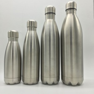 Stainless Steel Double Walled Vacuum Insulated Cola Shape Thermos Water Bottle