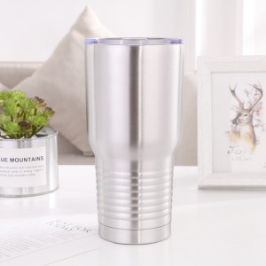 30 oz Stainless Steel Vacuum Insulated Tumbler  With Different Lids