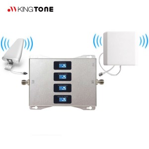 800 mhz (4g/lte), 1800 mhz (dcs/lte), 2100 mhz (3g/wcdma), 2600 mhz (4g/lte) Kingtone Quad Band Mobile Signal Amplifier Cell Phone Signal Booster