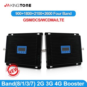 Kingtone High Performance Mobile Signal 900/1800/2100/2600 Quad Band Repeater Gsm 3G 4G Data Network Booster