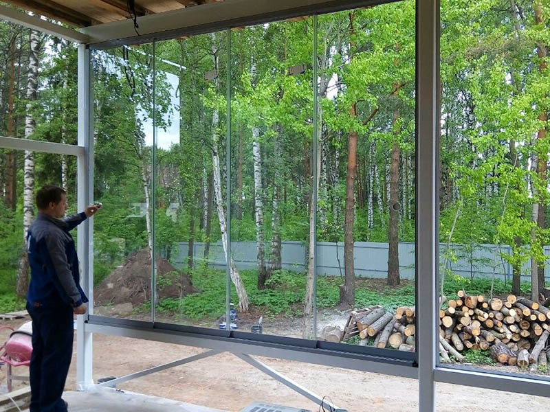 OEM Factory for Double Glass Curtain Wall - Frameless Sliding Door Kinzon20 – Kinzon